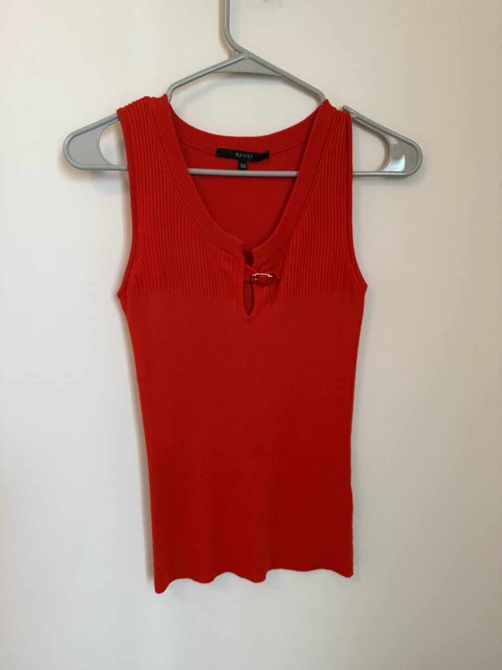 Gucci Knit Tank Top with Front Hardware